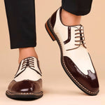 Brogue Leather Lace-Up Derby Shoes for Men - View 14
