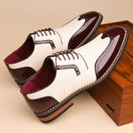 Brogue Leather Lace-Up Derby Shoes for Men - View 5