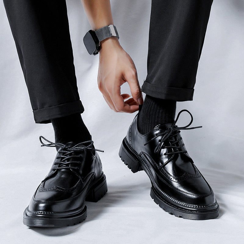 Brogue Lug Sole Derby Shoes for Men - View 6