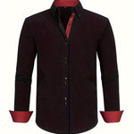 Button-Down Contrast Cuff Shirt for Men - View 4