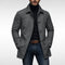 Button-Down Lapel Coat for Men - Grey