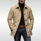Button-Down Lapel Coat for Men - Beige