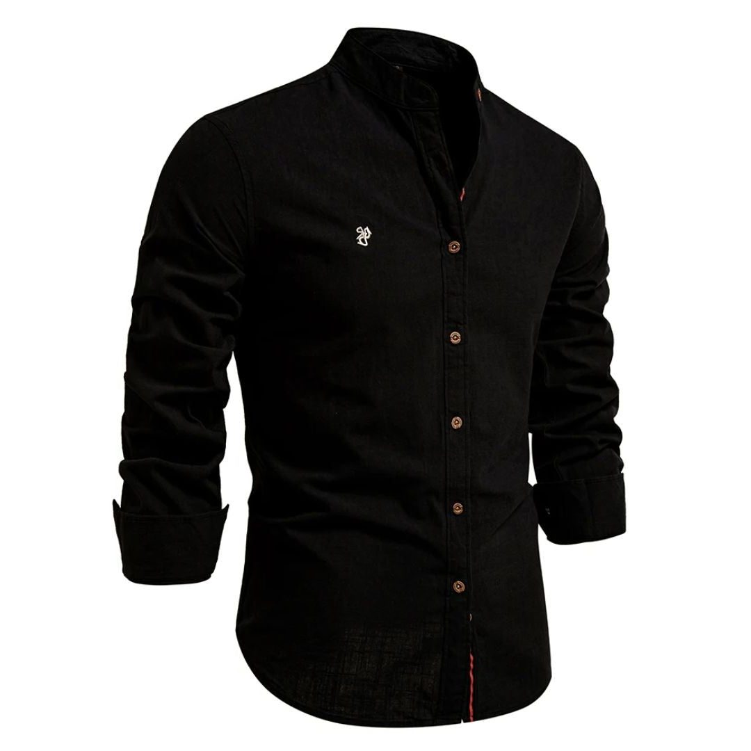 Button-Down Linen Shirt for Men - View 16