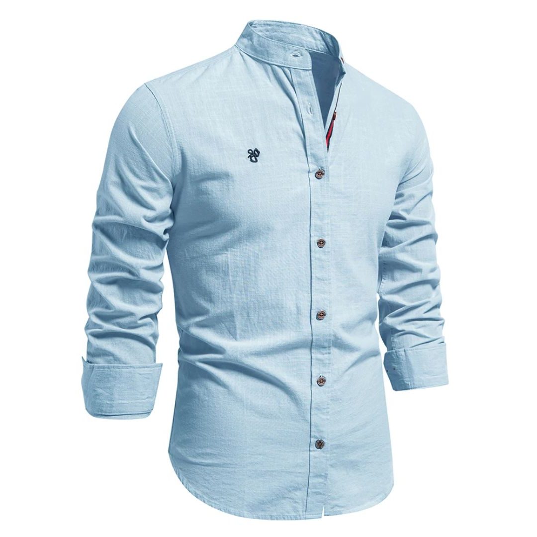 Button-Down Linen Shirt for Men - View 18