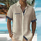 Button-Down Short Sleeve Shirt for Men - Khaki