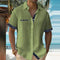 Button-Down Short Sleeve Shirt for Men - Green