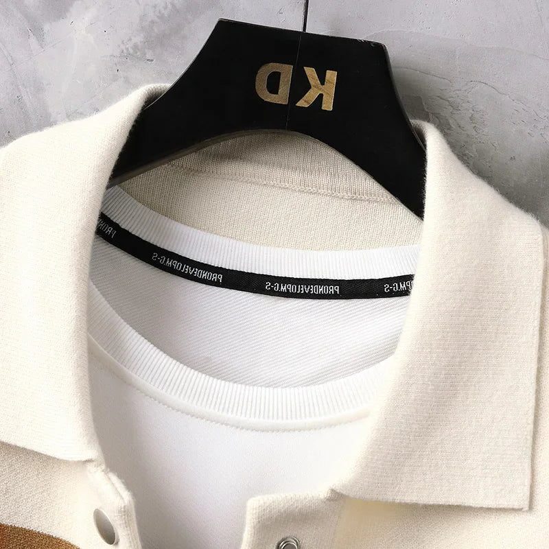 Button-Up Cardigan with Pockets for Men - View 3