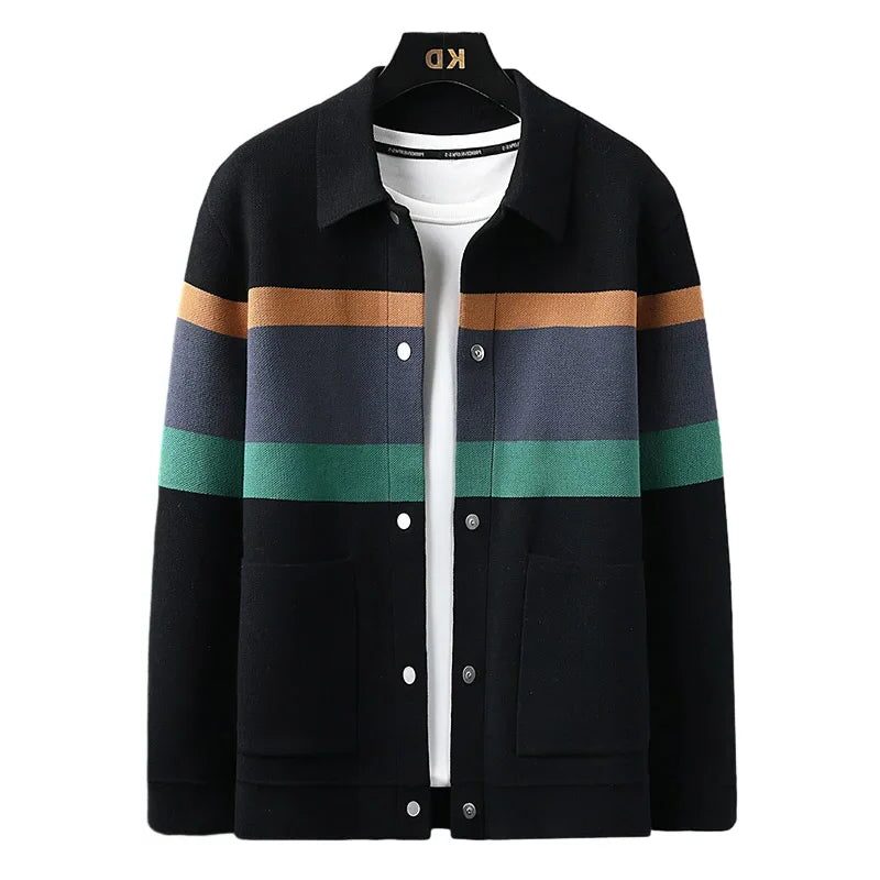 Button-Up Cardigan with Pockets for Men - View 6