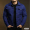 Button-Up Denim Jacket for Men - Navy