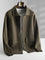 Button-Up Wool Cardigan with Polo Collar for Men - Green