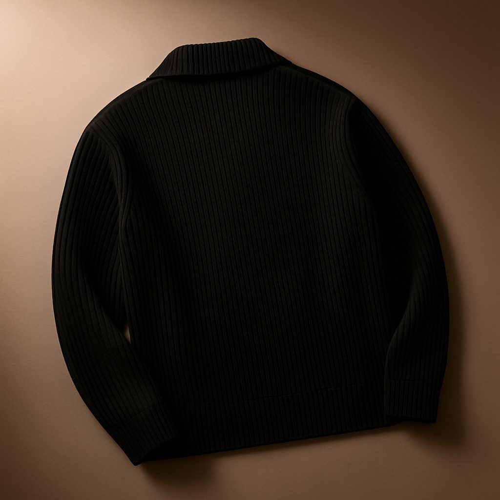 Cable Knit Button-Up Cardigan with Pockets for Men - View 7