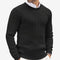 Cable Knit Crew Neck Sweater for Men - Black