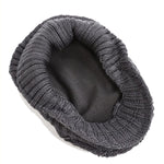 Cable Knit Fleece Lined Flat Cap for Men - View 3