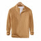 Cable Knit Half Zip Sweater for Men - Beige