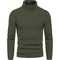 Cable Knit Turtleneck Sweater Slim Fit for Men - Green