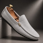 Canvas Slip-On Loafers for Men - Gray