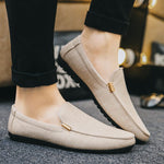 Canvas Slip-On Loafers for Men - Beige
