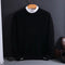 Cashmere Blend Crew Neck Sweater for Men - Black