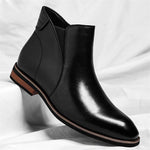 Chelsea Boots with Zip-Up Design for Men - Obsidian Black