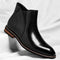 Chelsea Boots with Zip-Up Design for Men - Obsidian Black