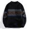 Chunky Cable Knit Nordic Crew Neck Sweater for Men