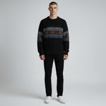 Chunky Cable Knit Nordic Crew Neck Sweater for Men - View 6