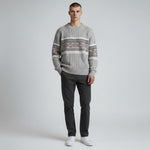 Chunky Cable Knit Nordic Crew Neck Sweater for Men - View 7