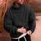 Chunky Cable Knit Turtleneck Sweater for Men - Black