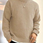 Chunky Knit Ribbed Crew Neck Sweater for Men - View 12