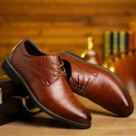 Closed Lace Oxford Brogue Dress Shoes for Men