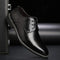 Closed Lace Oxford Brogue Dress Shoes for Men - Black