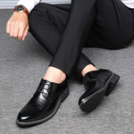 Closed Lace Oxford Brogue Dress Shoes for Men - View 4
