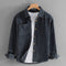 Corduroy Button-Down Shirt for Men - Gray Blue