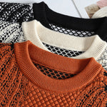 Crew Neck Knit Sweater with Pumpkin Pattern for Men - View 5