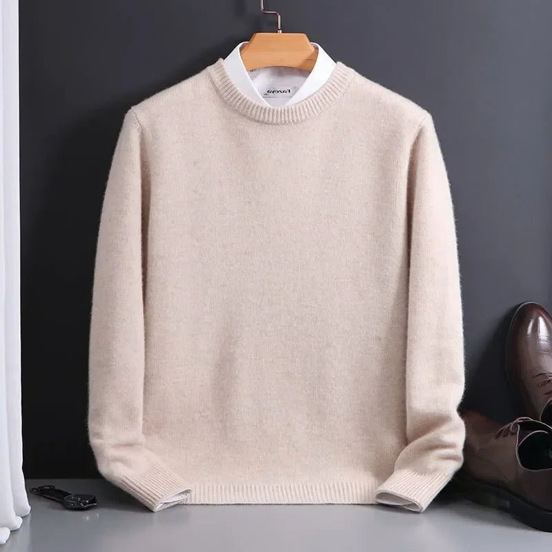 Crew Neck Ribbed Knit Jumper for Men - View 2