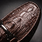 Croc-Embossed Leather Shoes with Metal Bit Slip-On Driving Loafers for Men - View 4