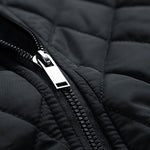 Diamond-Quilted Stand Collar Jacket for Men - View 11