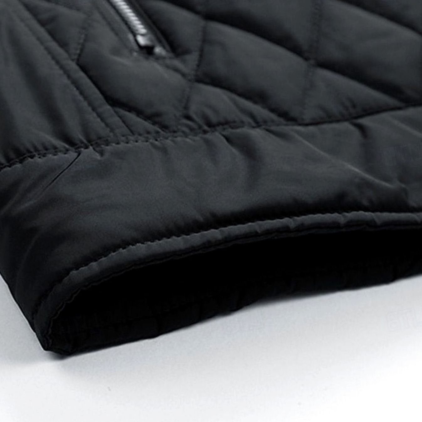 Diamond-Quilted Stand Collar Jacket for Men - View 12
