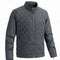 Diamond-Quilted Stand Collar Jacket for Men - Gray