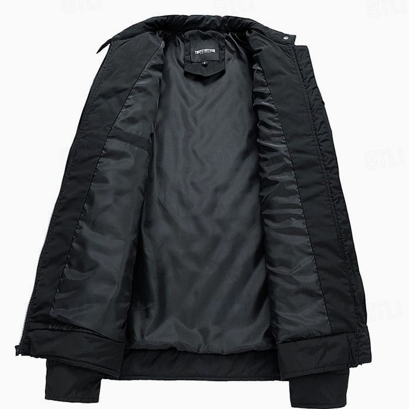 Diamond-Quilted Stand Collar Jacket for Men - View 3