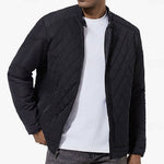 Diamond-Quilted Stand Collar Jacket for Men - View 6