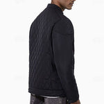 Diamond-Quilted Stand Collar Jacket for Men - View 7