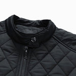 Diamond-Quilted Stand Collar Jacket for Men - View 8