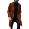 Double-Breasted Long Wool Overcoat for Men