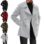 Double-Breasted Wool Overcoat for Men
