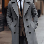Double-Breasted Wool Winter Overcoat for Men - View 2