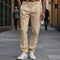 Drawstring Straight Leg Chino Trousers for Men - Khaki