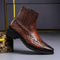 Embossed Leather Cowboy Boots for Men