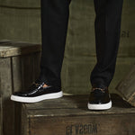 Embossed Slip-On Loafer Shoes with Horsebit Buckle for Men - View 9