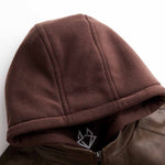 Faux Leather Bomber Jacket with Removable Hood for Men - View 6